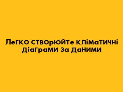 Легко створюйте кліматичні діаграми за даними