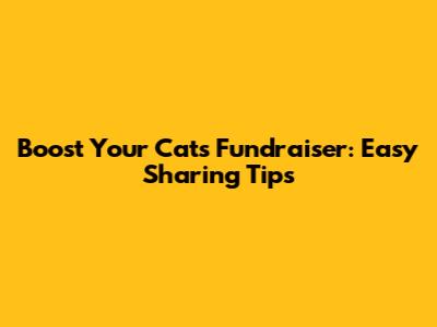 Boost Your Cat's Fundraiser: Easy Sharing Tips
