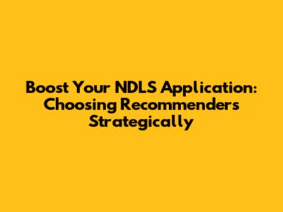 Boost Your NDLS Application: Choosing Recommenders Strategically