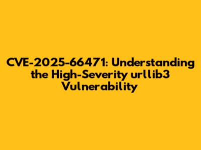 CVE-2025-66471: Understanding the High-Severity urllib3 Vulnerability