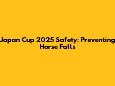 Japan Cup 2025 Safety: Preventing Horse Falls
