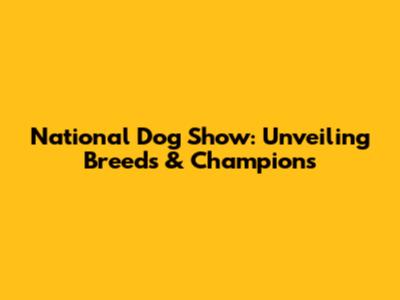 National Dog Show: Unveiling Breeds & Champions
