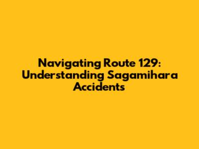 Navigating Route 129: Understanding Sagamihara Accidents