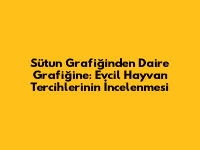 Sütun Grafiğinden Daire Grafiğine: Evcil Hayvan Tercihlerinin İncelenmesi