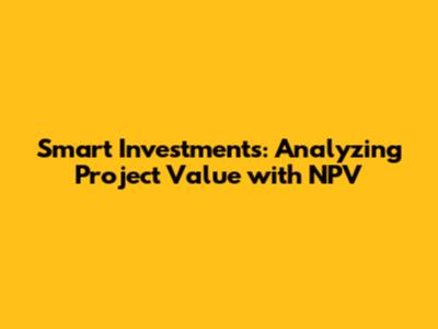 Smart Investments: Analyzing Project Value with NPV