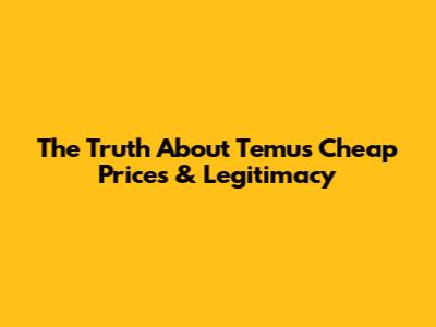 The Truth About Temu's Cheap Prices & Legitimacy