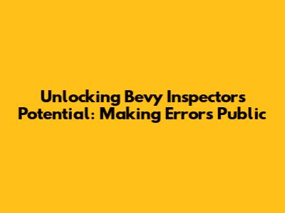 Unlocking Bevy Inspector's Potential: Making Errors Public
