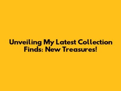 Unveiling My Latest Collection Finds: New Treasures!