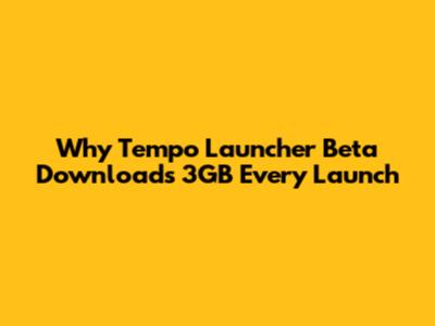 Why Tempo Launcher Beta Downloads 3GB Every Launch